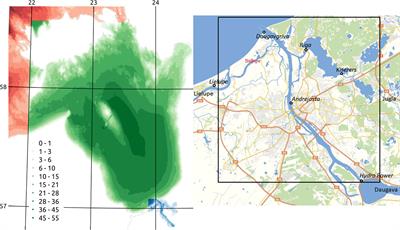 Transport of Microplastics From the Daugava Estuary to the Open Sea